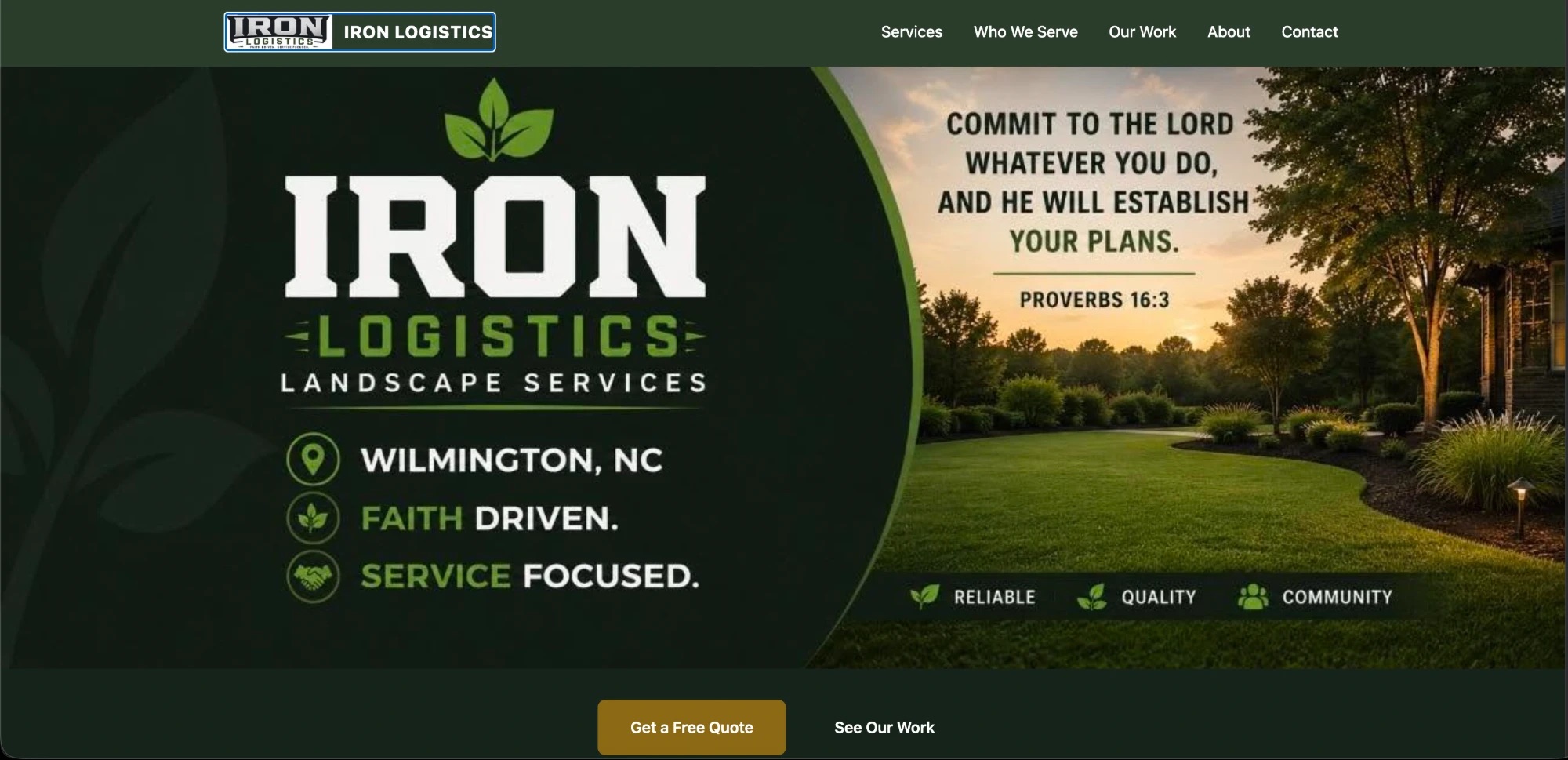 Iron Logistics LLC — professional logistics and transportation website